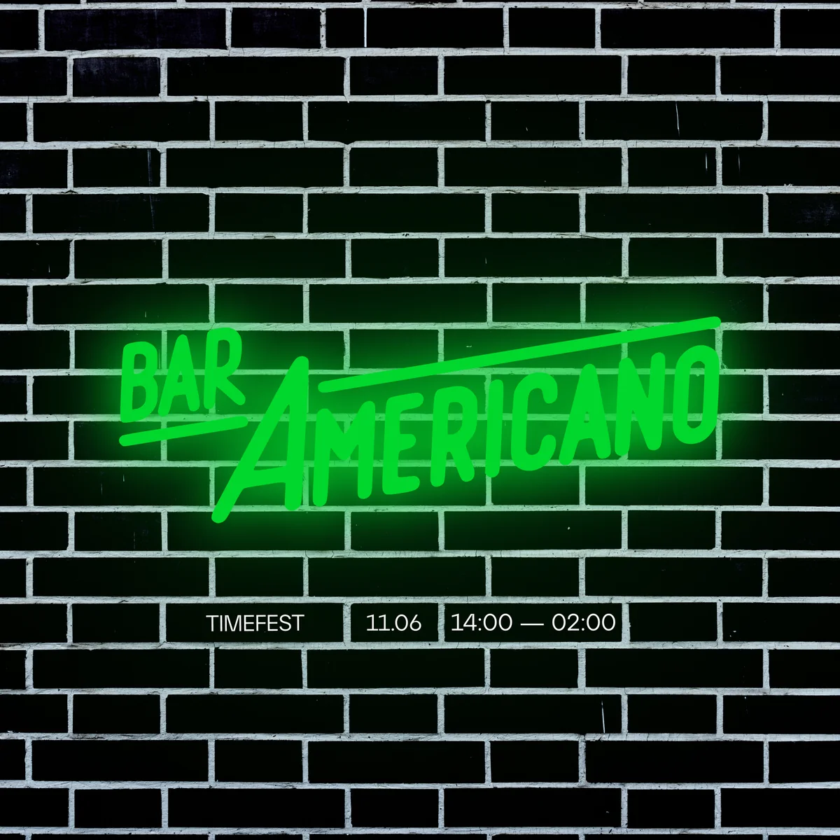 Пост для Bar Americano, одного из баров фестиваля.